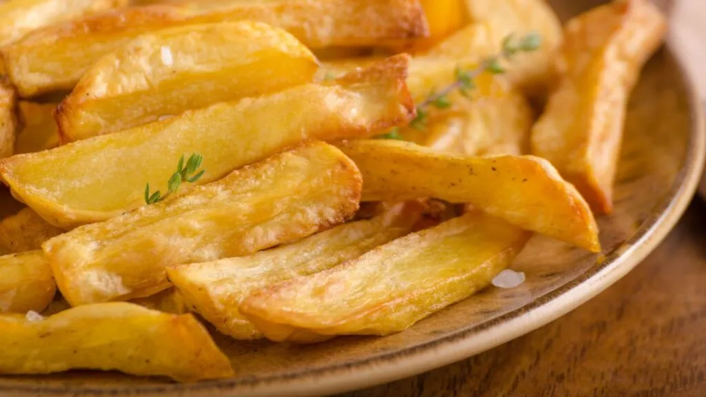 Patatas fritas con aceite de oliva